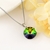 Picture of 14mm green light satellite stone necklace