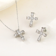 Show details for Latest Cross Cubic Zirconia 2 Piece Jewelry Set