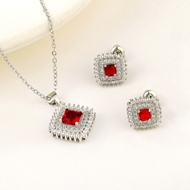 Show details for Purchase Platinum Plated Cubic Zirconia 2 Piece Jewelry Set Exclusive Online