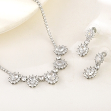 Show details for Delicate White 2 Piece Jewelry Set in Flattering Style