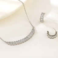 Show details for Latest Geometric Cubic Zirconia 2 Piece Jewelry Set