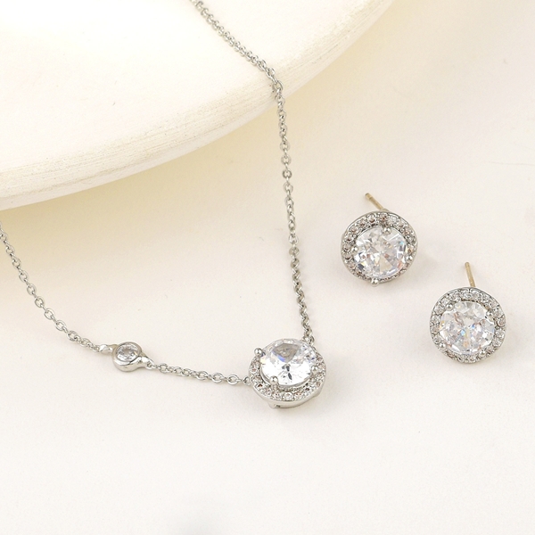 Picture of Party Cubic Zirconia 2 Piece Jewelry Set with Fast Shipping