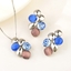 Show details for Blue Zinc Alloy 2 Piece Jewelry Set with Easy Return