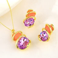 Picture of Irresistible Yellow Gold Plated 2 Piece Jewelry Set As a Gift