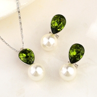 Show details for Sparkling Geometric Copper or Brass 2 Piece Jewelry Set