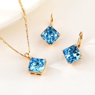 Show details for Need-Now Blue Geometric 2 Piece Jewelry Set Exclusive Online