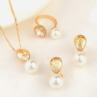 Show details for Party Yellow 3 Piece Jewelry Set with Fast Shipping