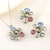 Picture of Brand New Blue Flowers & Plants 2 Piece Jewelry Set with SGS/ISO Certification