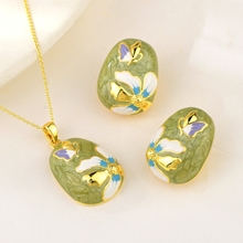 Show details for Good Opal Green 2 Piece Jewelry Set