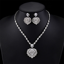 Show details for Low Price Copper or Brass Platinum Plated 2 Piece Jewelry Set from Trust-worthy Supplier