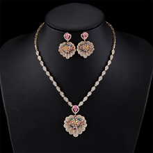 Show details for Good Quality Cubic Zirconia Copper or Brass 2 Piece Jewelry Set