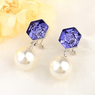 Show details for Amazing Geometric Copper or Brass Dangle Earrings