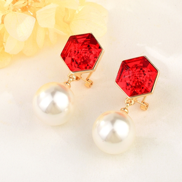 Picture of New Season Red Fashion Dangle Earrings with SGS/ISO Certification