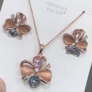 Picture of Fashion Artificial Crystal Green 2 Piece Jewelry Set