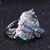 Picture of Italian craftsmanship design gentle and simple temperament 925 silver topaz personality ring